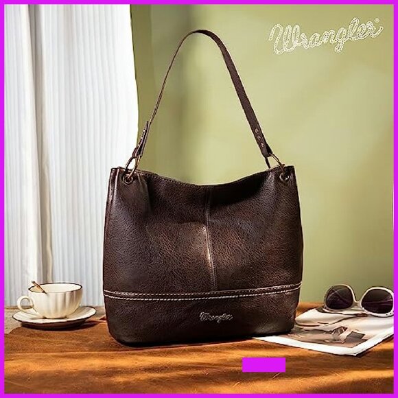 Vegan Leather Hobo Bag Elegant Top Handle Shoulder Purse Minimal Chic - Picture 4 of 7